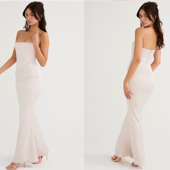 HOUSE OF CB OLIVETTE CORSET MAXI DRESS SIZE SMALL REG CUP - Picture 3 of 6